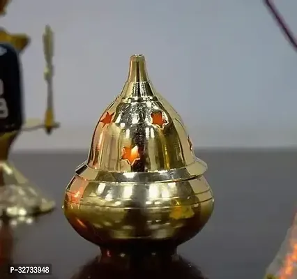 Apple Shape Brass Akhand Oil Lamp for Pooja