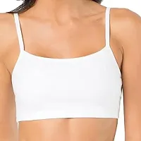 Women's Cotton  Spandex Non Padded Non-Wired Sports Bra ( color Random pack of 3 )-thumb1
