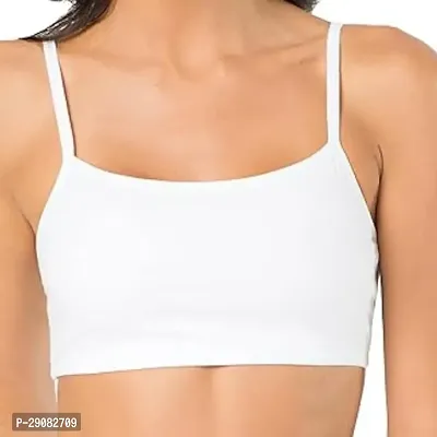Women's Cotton  Spandex Non Padded Non-Wired Sports Bra ( color Random pack of 3 )-thumb2