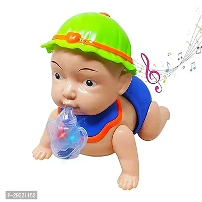 Musical Baby Crawling Early Learning Plastic Toy with 3D Lights  Sound for Babies (Assorted)