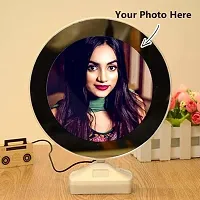 Led Magic Mirror Photo Frame With Charging Cable Can be Customize - Personalized for loved ones on any occasion (Round)-thumb1