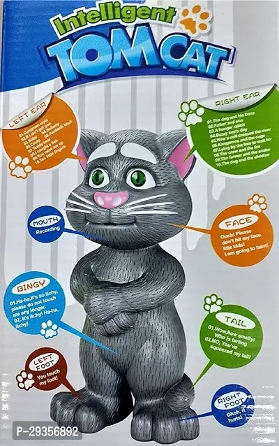 Repeating Words Talking Tom Cat Toy for Kids   - Color as per Stock-thumb3