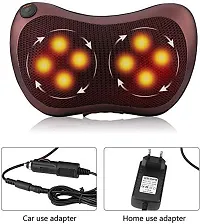 Electronic Corded Electric Neck Cushion Full Body Massager with Heat for pain relief Massage Machine for Neck Back Shoulder Pillow Massager - Swiss Relaxation therapy (Brown)-thumb1