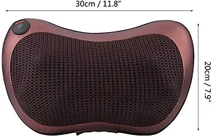 Electronic Corded Electric Neck Cushion Full Body Massager with Heat for pain relief Massage Machine for Neck Back Shoulder Pillow Massager - Swiss Relaxation therapy (Brown)-thumb3