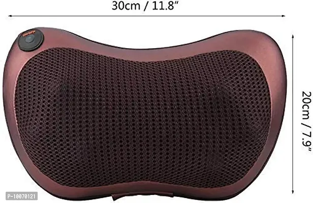 Electronic Corded Electric Neck Cushion Full Body Massager with Heat for pain relief Massage Machine for Neck Back Shoulder Pillow Massager - Swiss Relaxation therapy (Brown)-thumb4