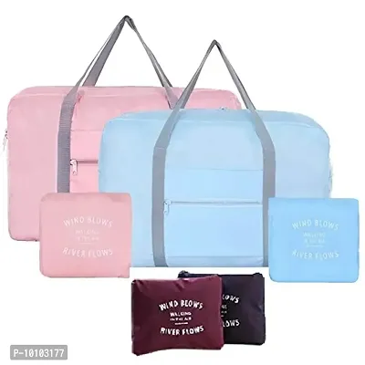 Womens and Mens Nylon Foldable Waterproof Travel Duffel Bag Folding Luggage Bag-thumb3