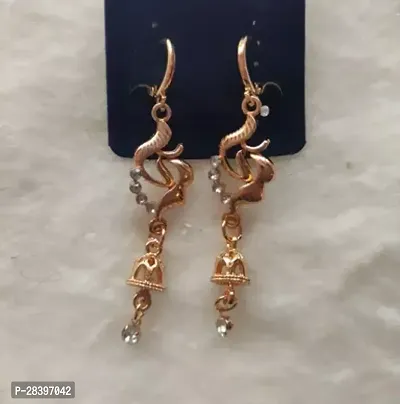 Golden Alloy Beads Drop Earring Earrings For Women