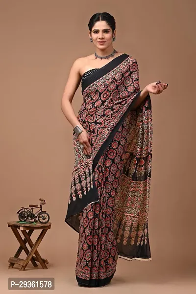 Stylish Cotton Silk Multicoloured Separate Blouse Piece Saree with Blouse piece-thumb0