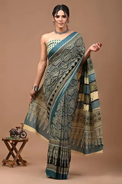 Alluring Cotton Saree with Blouse piece