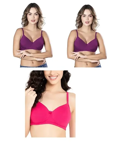 Stylish Solid Bras For Women Pack Of 4