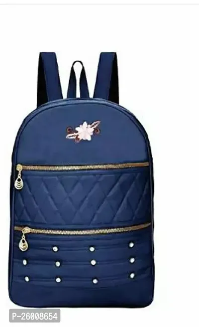 Stylish Navy Blue ABS Backpacks For Women And Girls