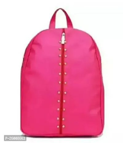 Stylish Pink PU Backpacks For Women And Girls-thumb0