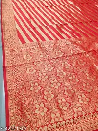 Stylish Art Silk Red Woven Design Saree With Blouse Piece For Women-thumb3