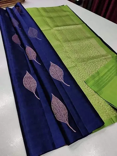 Silk Blend Woven Design Sarees with Blouse piece