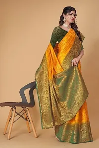 New Kanjiveram Silk With Zari Woven Saree With Blouse-thumb2