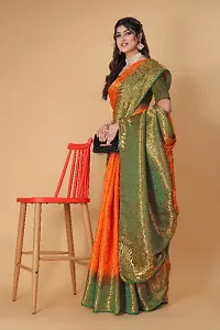 New Kanjiveram Silk With Zari Woven Saree With Blouse-thumb3