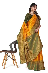 New Kanjiveram Silk With Zari Woven Saree With Blouse-thumb2