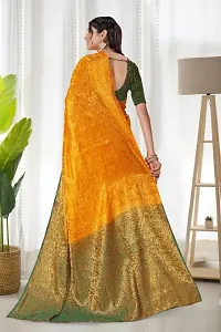 New Kanjiveram Silk With Zari Woven Saree With Blouse-thumb2