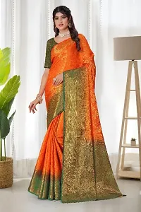 New Kanjiveram Silk With Zari Woven Saree With Blouse-thumb1