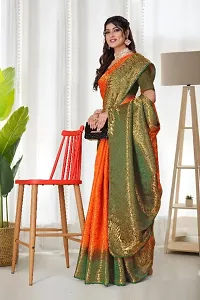 New Kanjiveram Silk With Zari Woven Saree With Blouse-thumb2