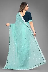 Fancy Georgette Saree With Sequinned Work And Blouse-thumb4