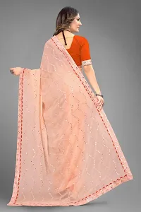 Fancy Georgette Saree With Sequinned Work And Blouse-thumb1