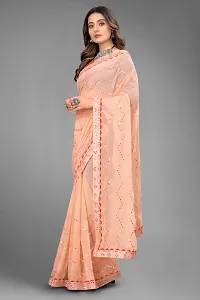 Fancy Georgette Saree With Sequinned Work And Blouse-thumb2