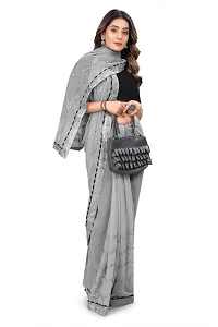 Fancy Georgette Saree With Sequinned Work And Blouse-thumb2