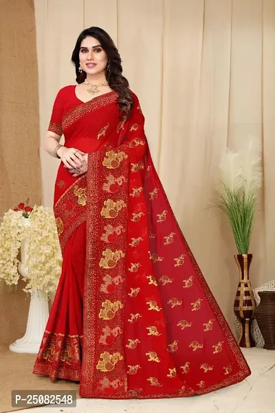 Georgette Sarees With Zari Work | Exclusive Party-Wear Trend 2022