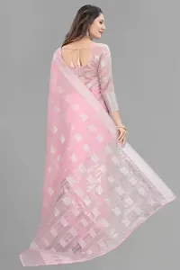 New Look Linen Saree With Blouse-thumb1