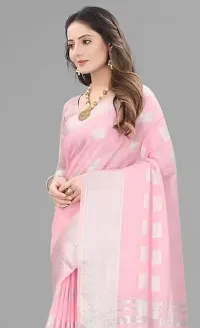 New Look Linen Saree With Blouse-thumb4