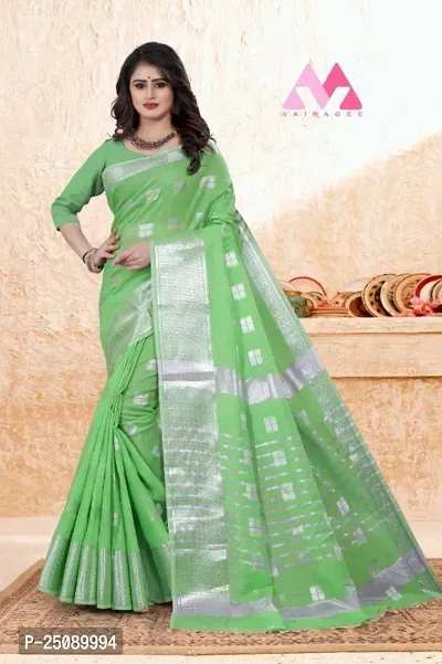 New Look Linen Saree With Blouse-thumb0