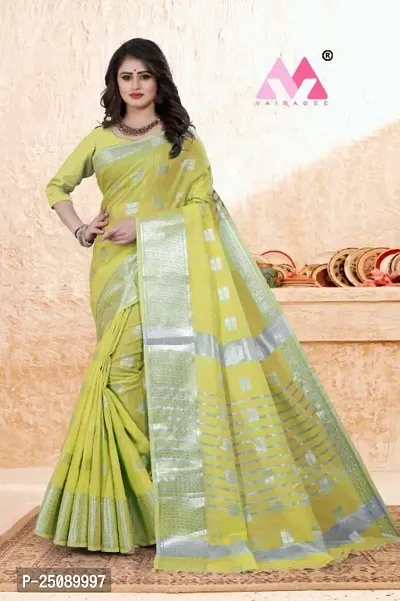 New Look Linen Saree With Blouse-thumb0