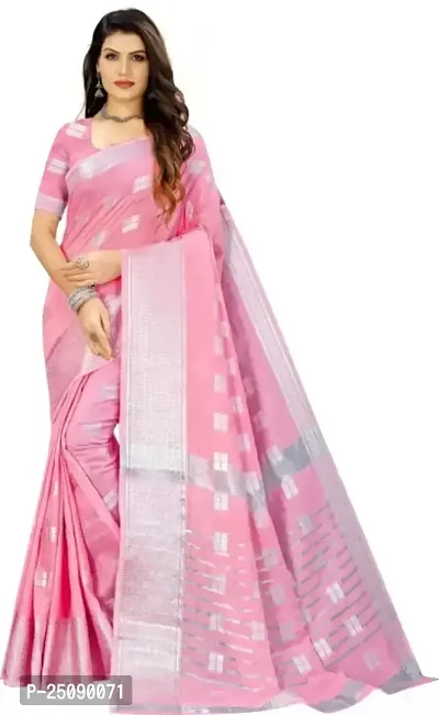 New Look Linen Saree With Blouse-thumb0