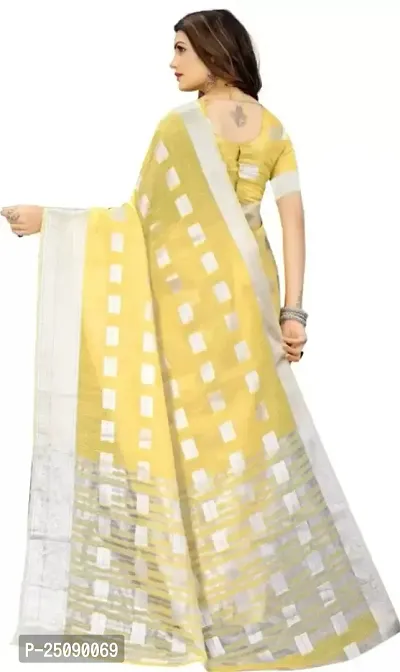 New Look Linen Saree With Blouse-thumb2