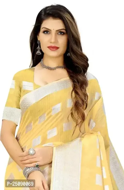 New Look Linen Saree With Blouse-thumb4