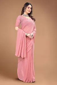 Womens Georgette Saree with Mirror Work-thumb1