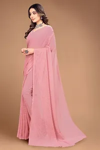 Womens Georgette Saree with Mirror Work-thumb2