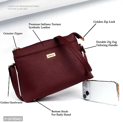 Premium Saffiano Texture Sling Bag-thumb3