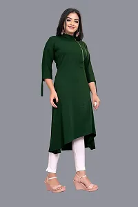 Kandara Women's Awesome Designer Crepe Kurti (Bottol Green)-thumb2