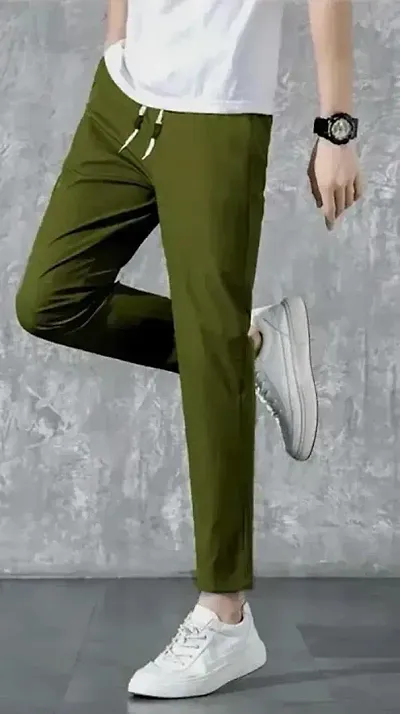 Must Have Polyester Blend Regular Track Pants For Men 