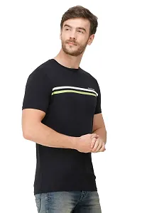 COLVYNHARRIS JEANS Men's Casualwear Half Sleeves Round Neck Slim Fit Black T-Shirt-thumb1