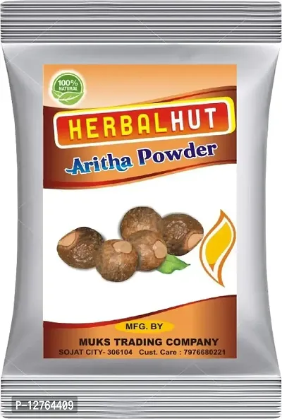 HERBALHUT NATURALS Aritha Powder for Hair (Reetha/Soapnut Powder), Natural Organic Herbs, Hair Strengthening, Shine, (250 g)