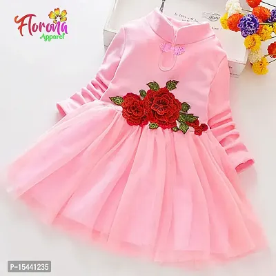 Stylish Fancy Cotton Frocks Dress For Girls-thumb0