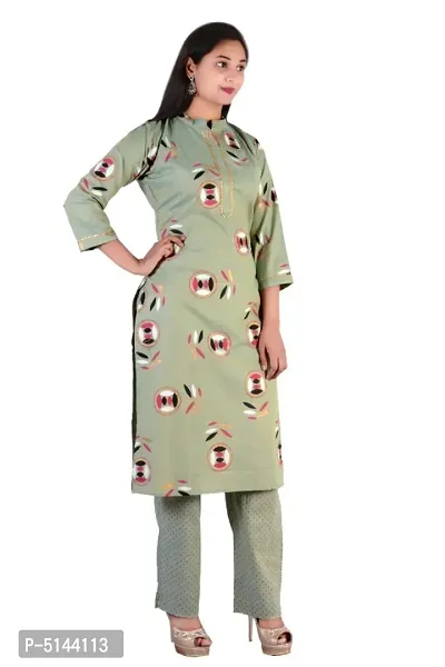 Latest Attractive Cotton Stitched Kurta Set-thumb3