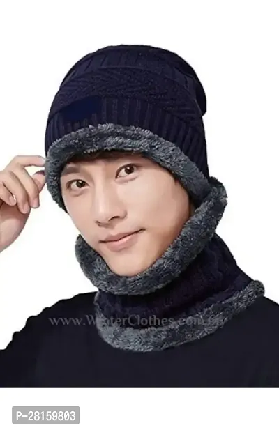 Stylish Muffler With Cap For Men-thumb0