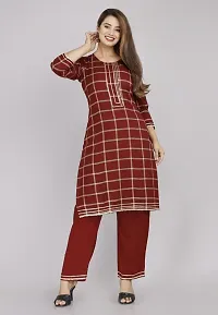 LAKDA'S Women's Rayon Straight Kurta with Palazzo-thumb4