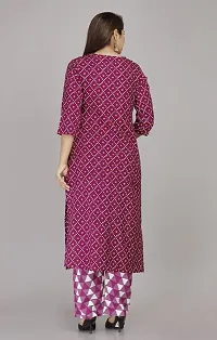 LAKDA'S Women's Rayon Straight Kurta with Palazzo-thumb1