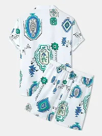 Beautiful Rayon Printed Top And Bottom Nightwear For Men-thumb1