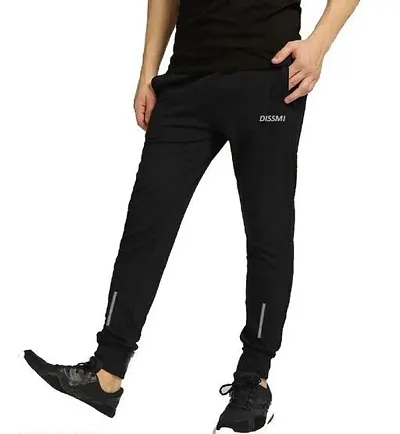 Classic Polyester Solid Track Pants for Men